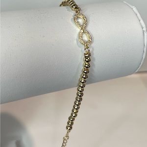 14k gold filled infinity bead bracelet